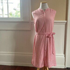 LOFT Striped Sleeveless Button Down Dress Size XS